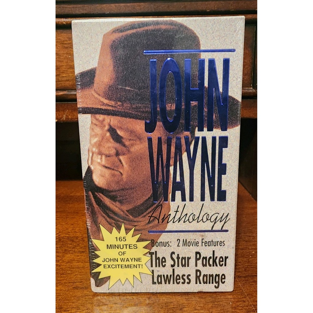 John Wayne Anthology Plus Bonus- Star‎ Packer - Lawless Range (VHS, 1991, NEW)